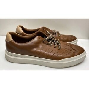 Cole Haan Mens SZ 10M Grandseries pro Rally Leather Sneakers British Tan Brown